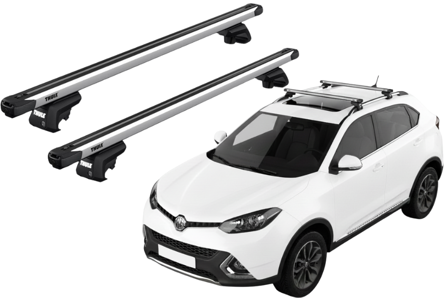 Barras de techo THULE para vehículo marca MG GS con Rieles Elevados, para años desde 2015 - 2019