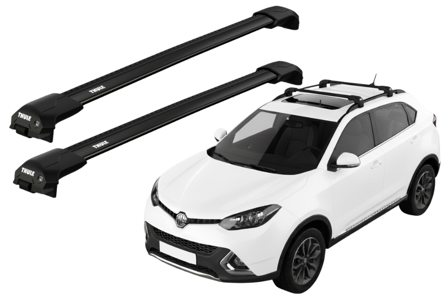 Barras THULE EDGE Flush para autos MG GS desde 2015 - 2019 negro