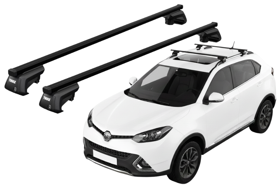 Barras THULE EVO SquareBar para autos MG GS desde 2015 - 2019
