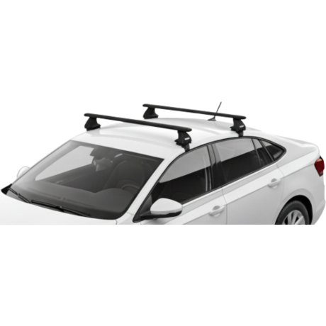 Barras THULE EVO WingBar para autos VOLKSWAGEN Virtus desde 2018 negro