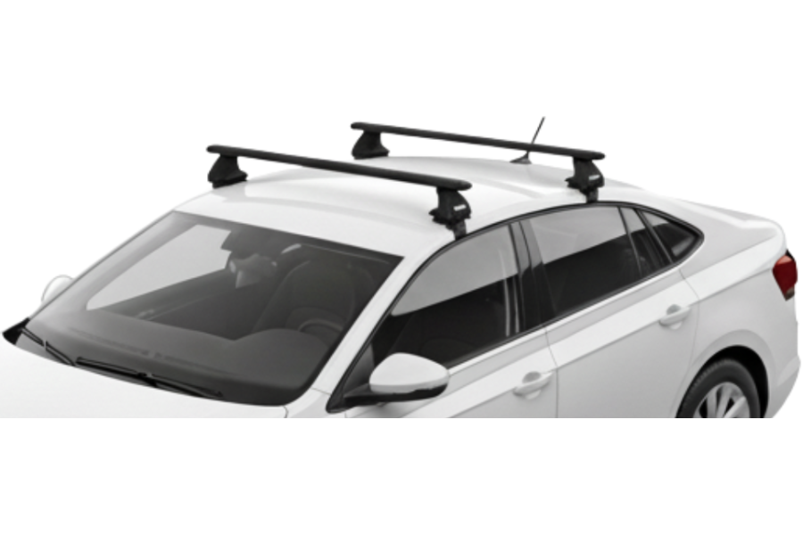 Barras THULE EVO WingBar para autos VOLKSWAGEN Virtus desde 2018 negro