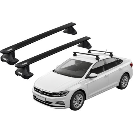 Barras THULE EVO WingBar para autos VOLKSWAGEN Virtus desde 2018 negro