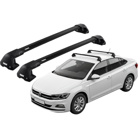 Barras THULE EDGE Flush para autos VOLKSWAGEN Virtus desde 2018 negro