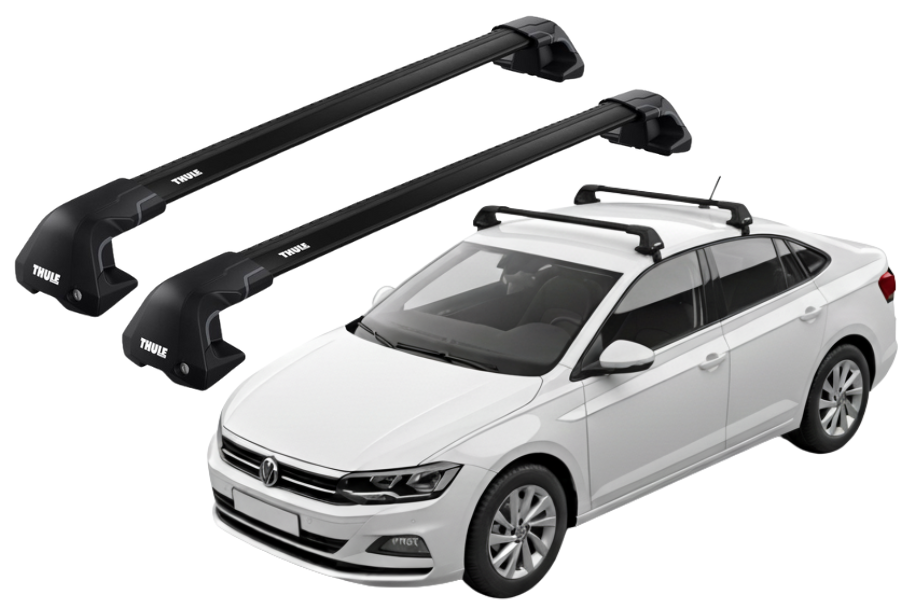 Barras THULE EDGE Flush para autos VOLKSWAGEN Virtus desde 2018 negro