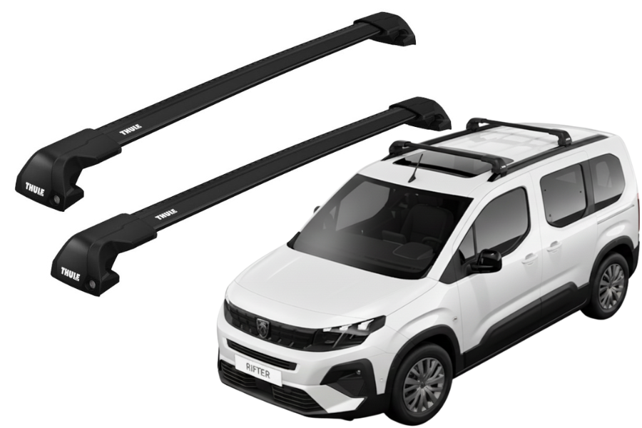 Barras Thule PEUGEOT Rifter 19- RA / EDGE Flush BLACK