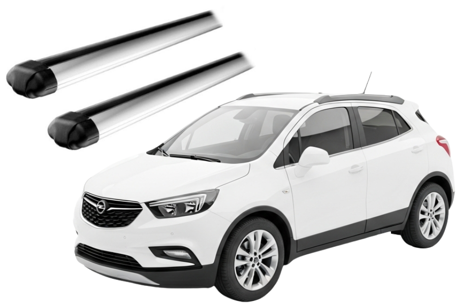 Barras THULE EVO AeroBar para autos OPEL Mokka X 2016 a 2020 negro