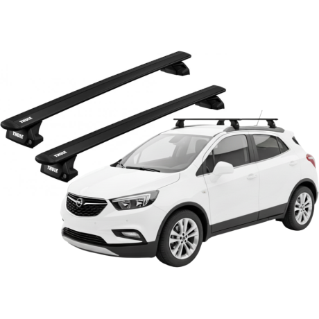 Barras THULE EVO WingBar para autos OPEL Mokka X 2016 a 2020 negro