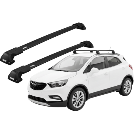Barras THULE EDGE Flush para autos OPEL Mokka X 2016 a 2020 negro