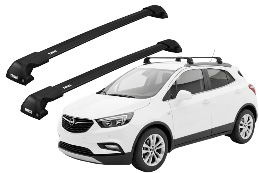 Barras THULE EDGE Flush para autos OPEL Mokka X 2016 a 2020 negro