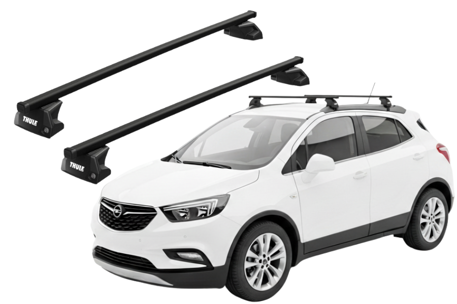 Barras THULE EVO SquareBar para autos OPEL Mokka X 2016 a 2020