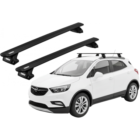 Barras THULE EVO WingBar para autos OPEL Mokka 2013 a 2020 negro