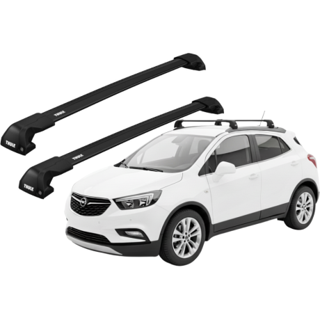 Barras THULE EDGE Flush para autos OPEL Mokka 2013 a 2020 negro