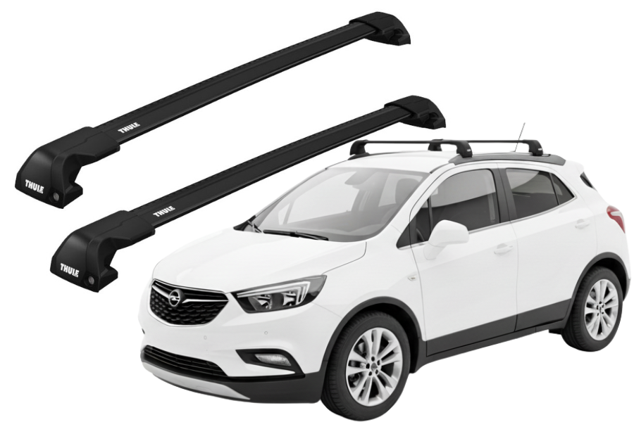 Barras THULE EDGE Flush para autos OPEL Mokka 2013 a 2020 negro