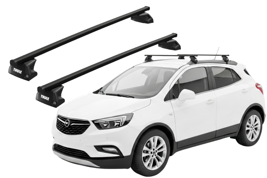Barras THULE EVO SquareBar para autos OPEL Mokka 2013 a 2020