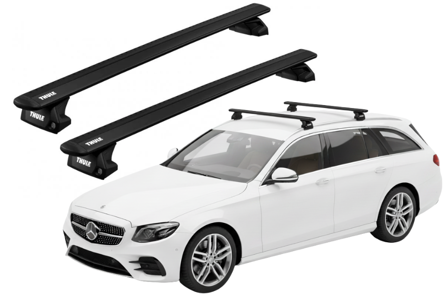 Barras THULE EVO WingBar para autos MERCEDES BENZ E-Class (S213) desde 2016 - 2023 negro