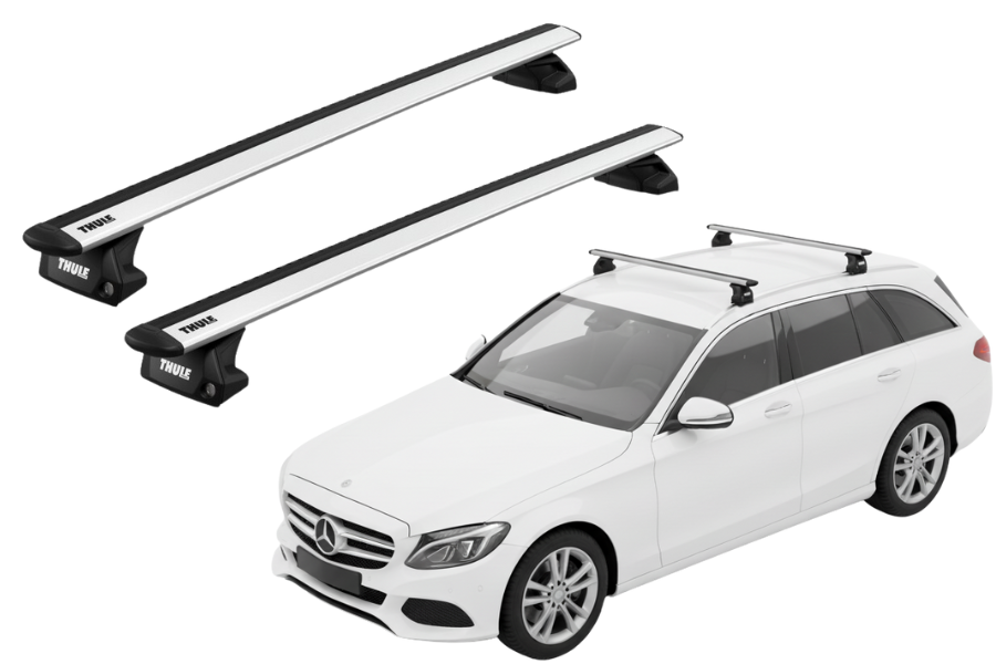 Barras THULE EVO WingBar para autos MERCEDES BENZ C-Class (S205) 2015 a 2021
