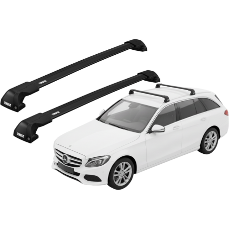 Barras THULE EDGE Flush para autos MERCEDES BENZ C-Class (S205) 2015 a 2021 negro