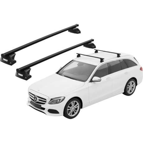 Barras THULE EVO SquareBar para autos MERCEDES BENZ C-Class (S205) 2015 a 2021