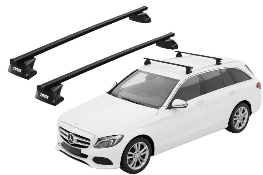 Barras THULE EVO SquareBar para autos MERCEDES BENZ C-Class (S205) 2015 a 2021