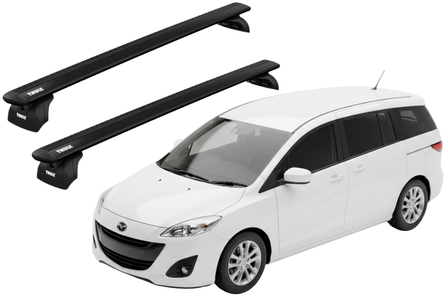 Barras THULE WingBar para autos MAZDA 5 desde 2004 negro