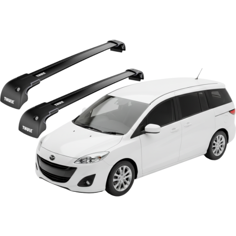 Barras THULE EDGE para autos MAZDA 5 desde 2004-2019 negro