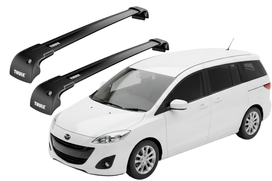 Barras THULE EDGE para autos MAZDA 5 desde 2004-2019 negro