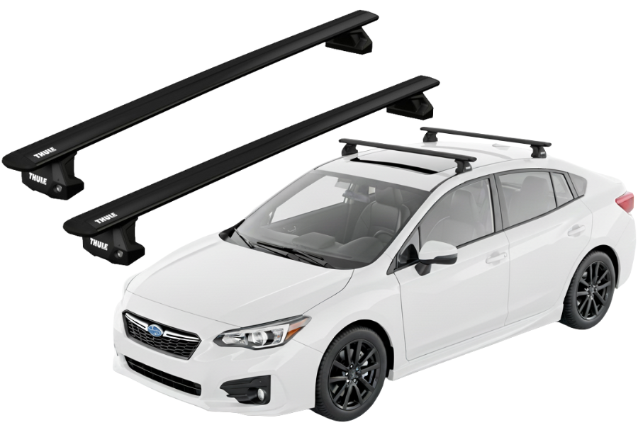 Barras THULE EVO WingBar para autos SUBARU Impreza desde 2017-2023 negro