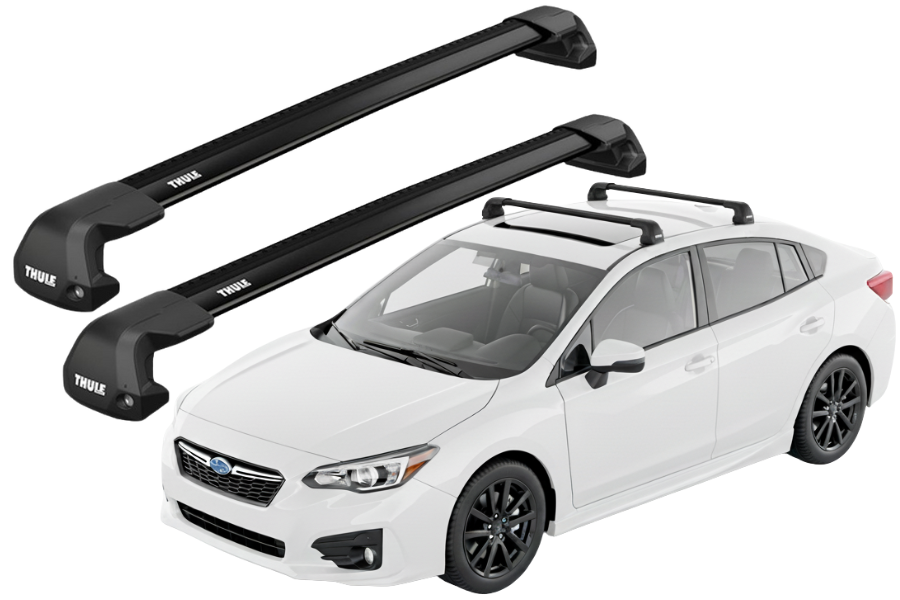 Barras THULE EDGE Flush para autos SUBARU Impreza desde 2017-2023 negro