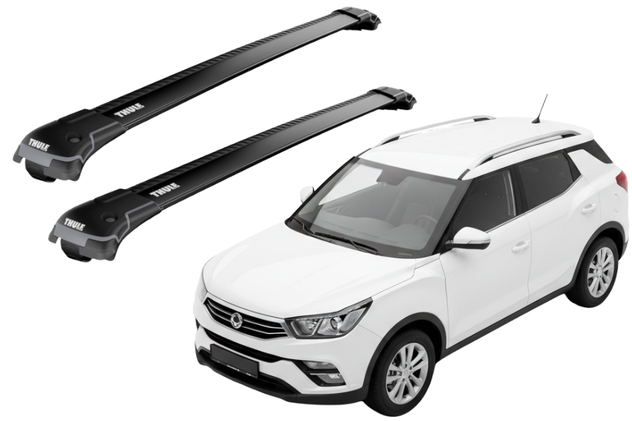Barras THULE EDGE para autos SSANGYONG XLV desde 2016 negro