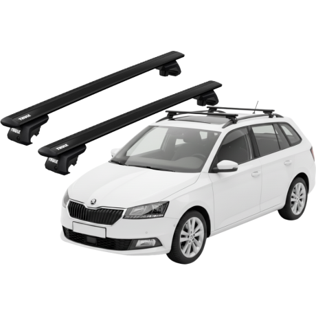 Barras THULE EVO WingBar para autos SKODA Fabia desde 2015-2021 negro