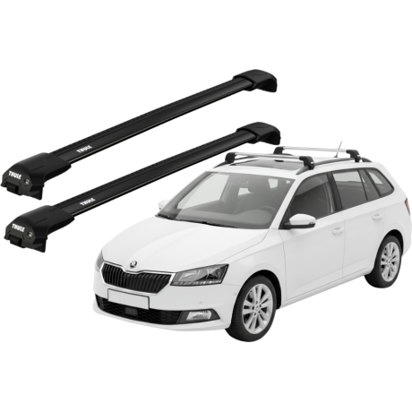 Barras THULE EDGE Flush para autos SKODA Fabia desde 2015-2021 negro