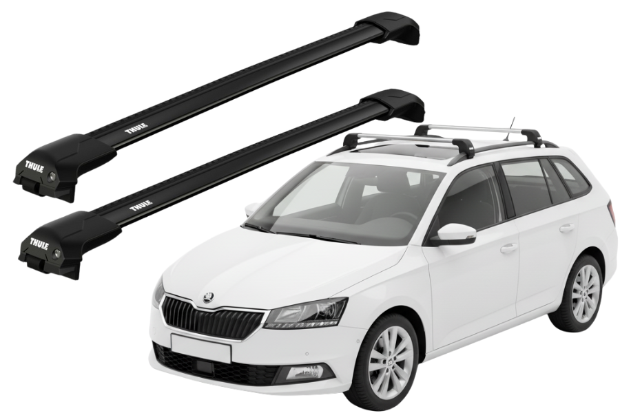 Barras THULE EDGE Flush para autos SKODA Fabia desde 2015-2021 negro