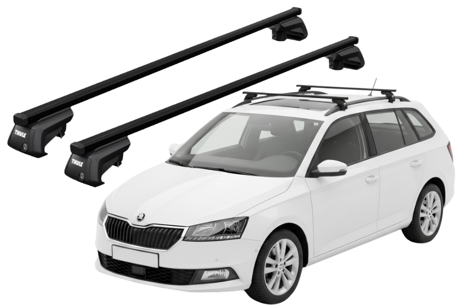 Barras THULE EVO SquareBar para autos SKODA Fabia desde 2015-2021