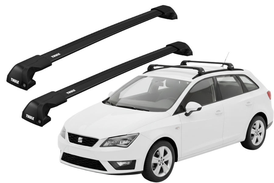 Barras THULE EDGE Flush para autos SEAT Ibiza ST 2010 a 2017 negro