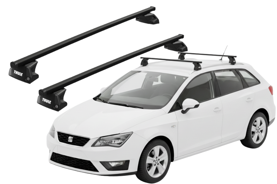 Barras THULE EVO SquareBar para autos SEAT Ibiza ST 2010 a 2017