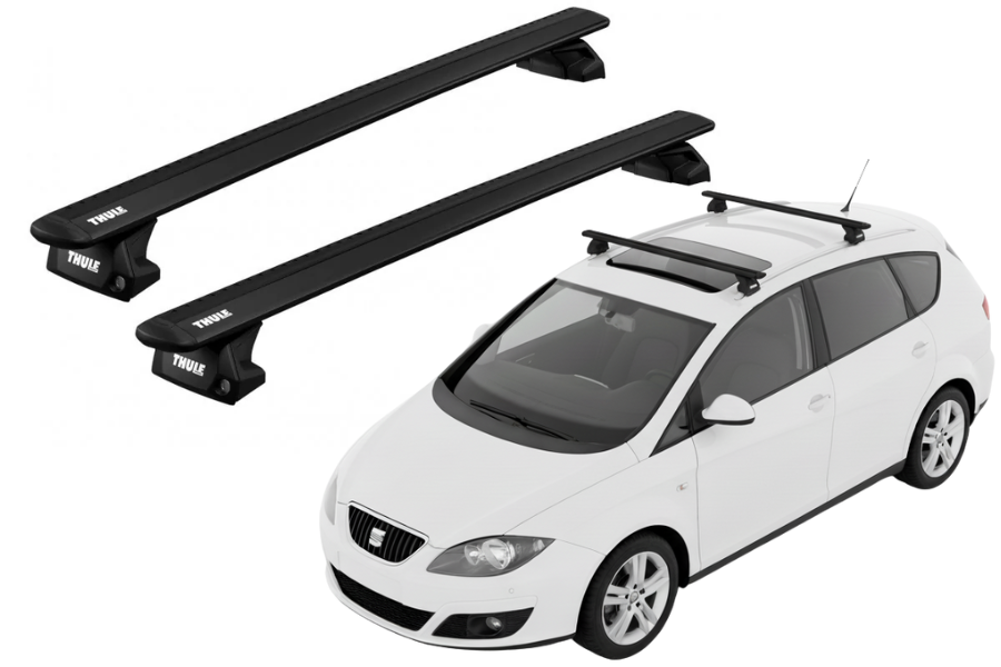 Barras THULE EVO WingBar para autos SEAT Altea XL 2006 a 2015 negro