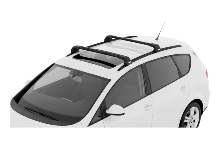 Barras THULE EDGE Flush para autos SEAT Altea XL 2006 a 2015 negro