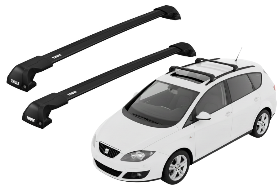 Barras THULE EDGE Flush para autos SEAT Altea XL 2006 a 2015 negro