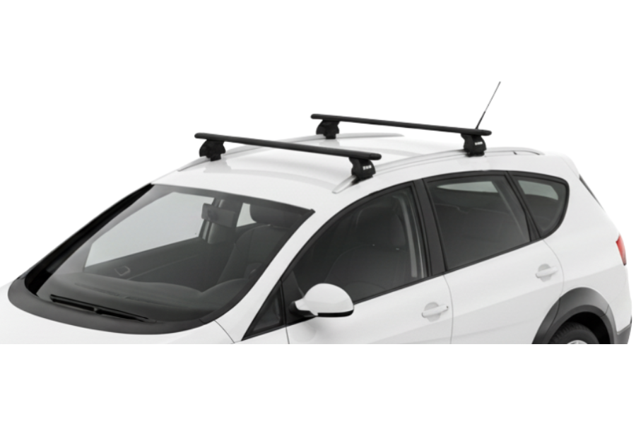 Barras THULE EVO WingBar para autos SEAT Altea Freetrack 2007 a 2015 negro