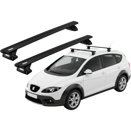 Barras THULE EVO WingBar para autos SEAT Altea Freetrack 2007 a 2015 negro