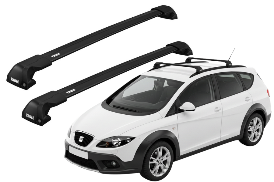 Barras THULE EDGE Flush para autos SEAT Altea Freetrack 2007 a 2015 negro