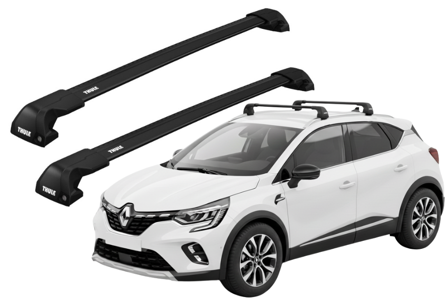 Barras THULE EDGE Flush para autos RENAULT Captur desde 2016 - 2021 negro