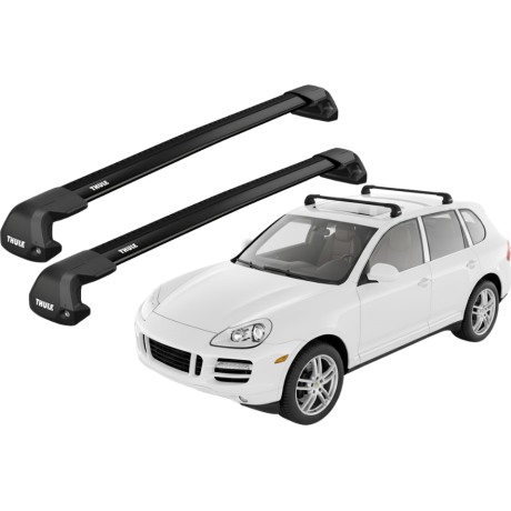 Barras THULE EDGE FLUSH para autos PORSCHE Cayenne 2002 a 2009 negro