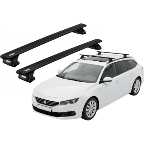 Barras THULE EVO WingBar para autos PEUGEOT 508 SW 2011 a 2018 negro