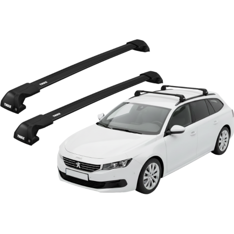 Barras THULE EDGE Flush para autos PEUGEOT 508 SW 2011 a 2018 negro