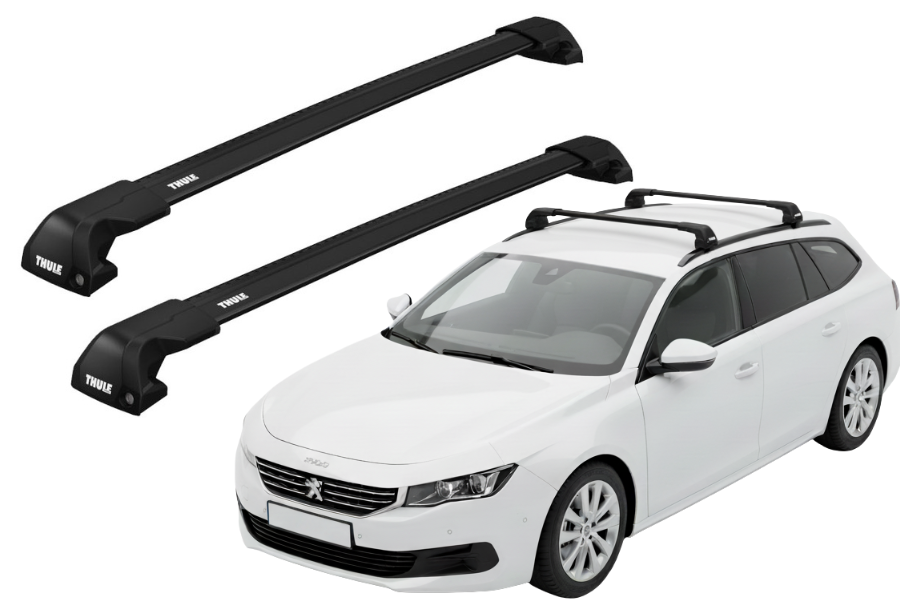 Barras THULE EDGE Flush para autos PEUGEOT 508 SW 2011 a 2018 negro
