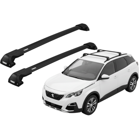 Barras THULE EDGE Flush para autos PEUGEOT 3008 desde 2017 - 2023 negro