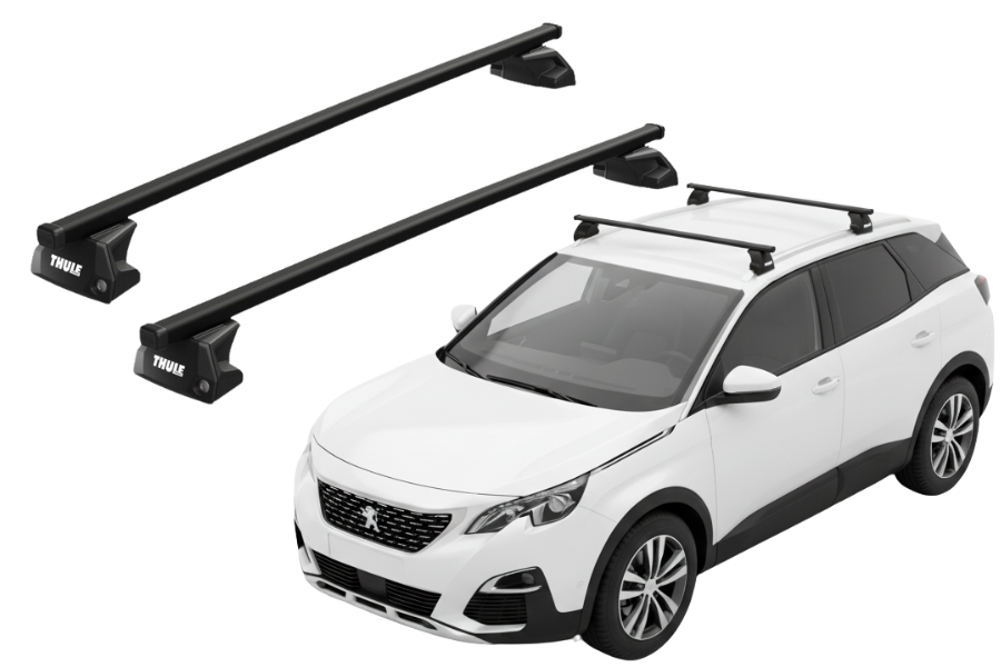 Barras THULE EVO SquareBar para autos PEUGEOT 3008 desde 2017 - 2023