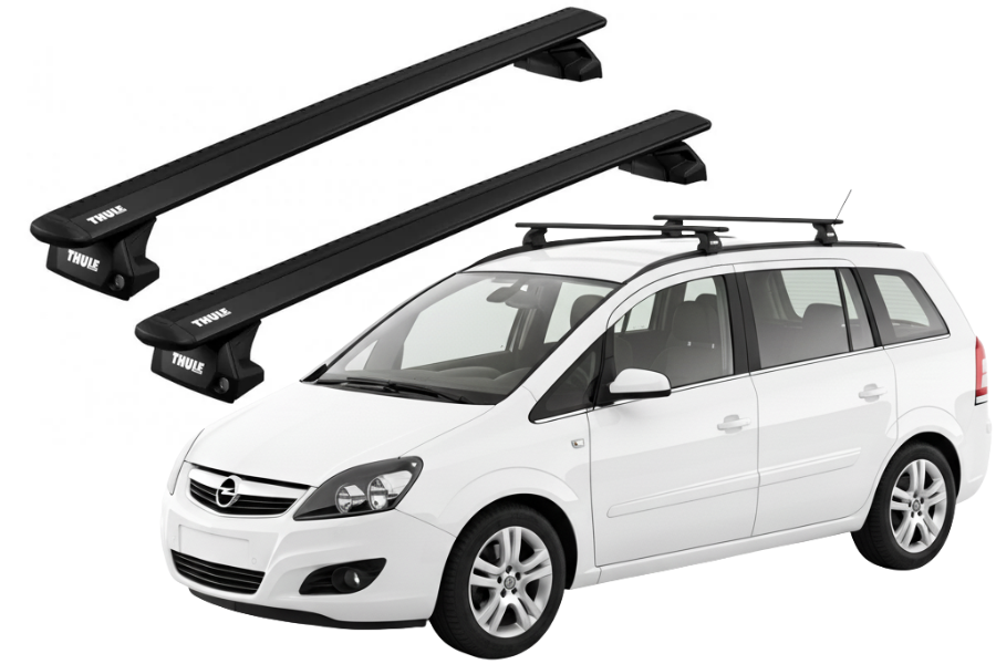 Barras THULE EVO WingBar para autos OPEL Zafira Family 2011 a 2014 negro