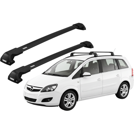 Barras THULE EDGE Flush para autos OPEL Zafira Family 2011 a 2014 negro